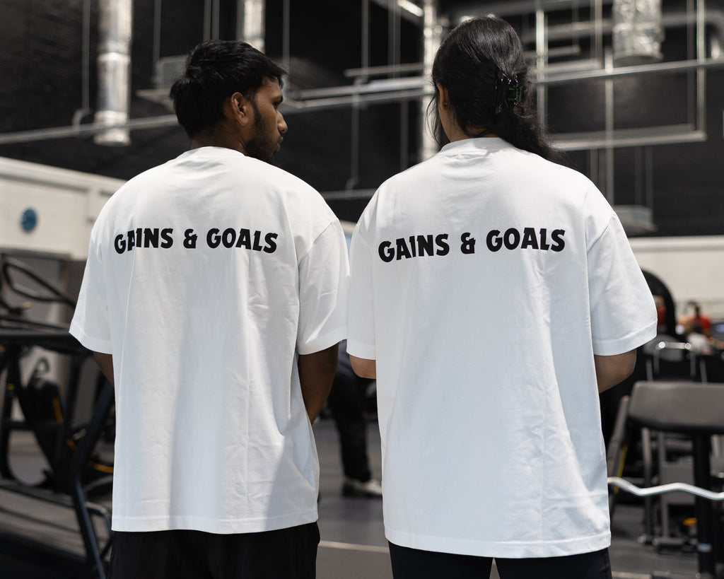 Gains Heavyweight White T-Shirt