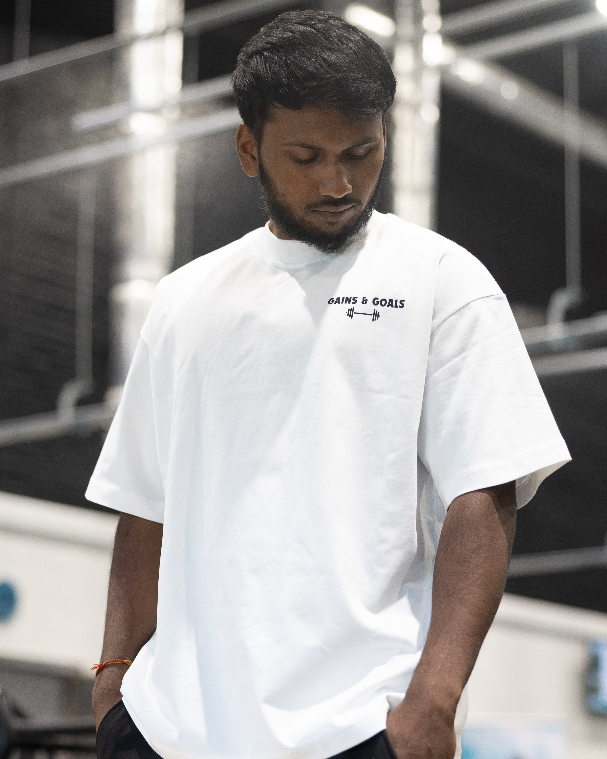 Gains Heavyweight White T-Shirt